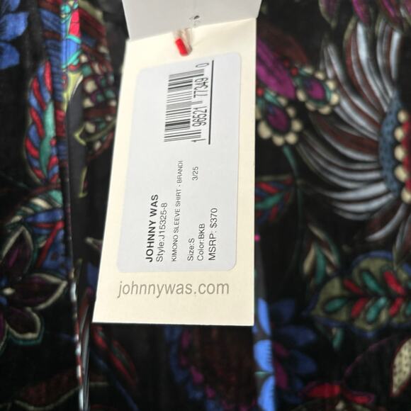 Johnny Was Rayon Silk Vibrant Floral Tie Front Kimono Dress NWT Size Small - Picture 4 of 10